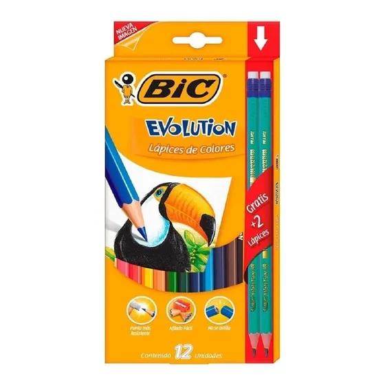 Colores Bic Evolution Estuche Con 12 Colores