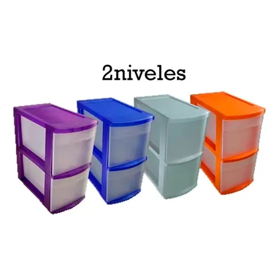 Gavetero Plastico 2 Niveles Duraplas Gama De Colores