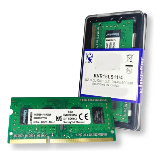 Memoria Laptop 4gb 1rx8 Ddr3l Pc3l-12800 Kingston 1.35v Vit