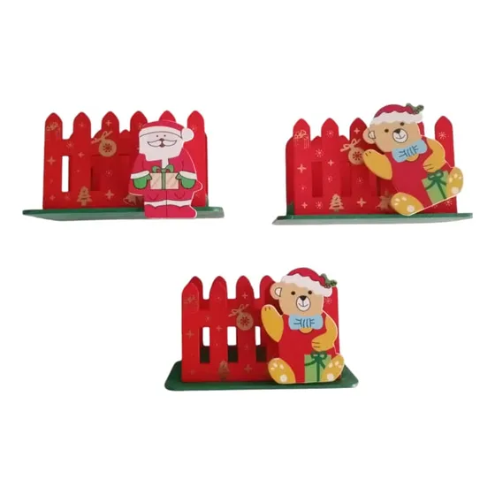 Madera De Navidad Porta Servilletas Servilletero De Navidad