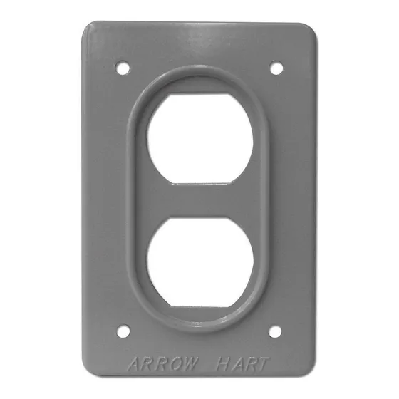 Placa Para Receptáculo Dúplex Arrow Hart Gris