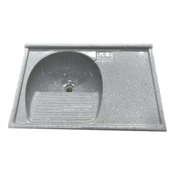 Tanque Sintético Bancada Balcão Lavanderia 79cm Cinza Rorato