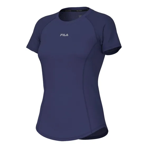 Remera De Mujer Manga Corta Fila Racer - Azul Oscuro