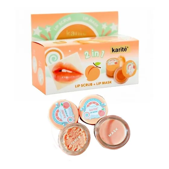 Lip Scrub + Lip Mask Labial 2 En 1 Exfoliante/balsamo Karite