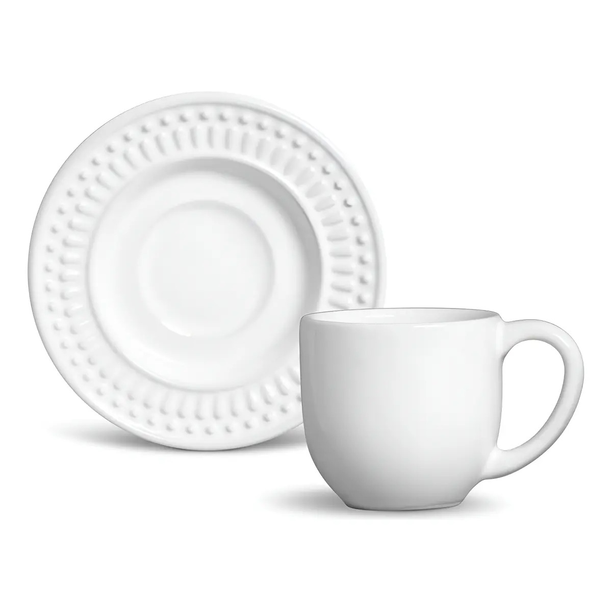 Jogo de Café Porto Brasil Cerâmica 12 Peças Branco 72ml Jogo de Café Porto Brasil Cerâmica 12 Peças Branco 72ml