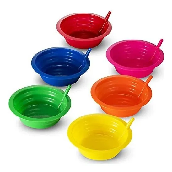 Cuenco Cereal Popote Para Niño Juego 6 20 Onza Plastico