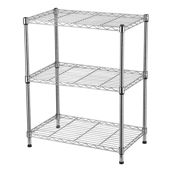 Estante organizador de metal de 3 niveles estante metálico para el almacenamiento de productos para el baño cocina alacena recamara y más anaquel metálico multiusos para hogar y negocio Redlemon