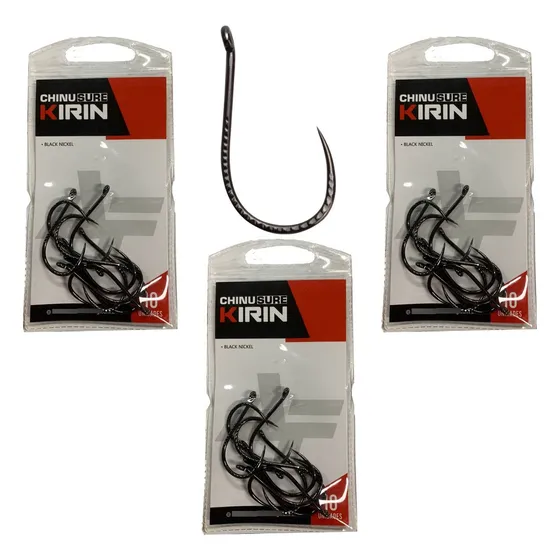 3x Anzol Chinu Sem Fisga Farpa Sure Kirin Reforcado Albatroz