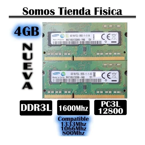 Memoria Ram Laptop 4gb Ddr3l Pc3l-12800 1600mhz
