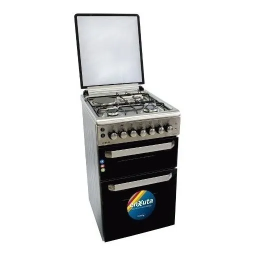 Cocina Doble Horno Combinada Enxuta Cenx 650 Inox 3+1 Albion