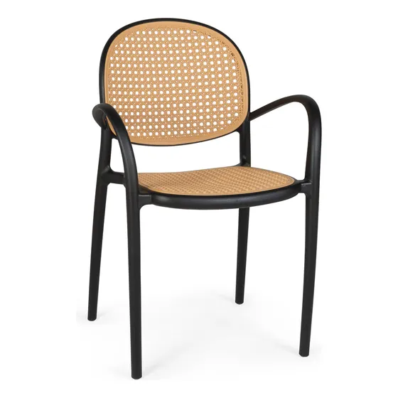 Cadeira De Jantar Roma Com Braço Para Sala E Cozinha Magazine Decor Cor Preto