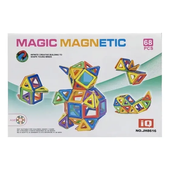 Bloques Magneticos 68 Piezas Explorer Fan Didactico Versión Del Personaje Multicolor