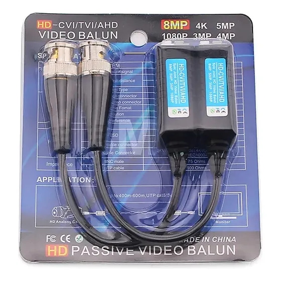 Video Balun 8mp Full Hd 4k Para Cámaras De Seguridad