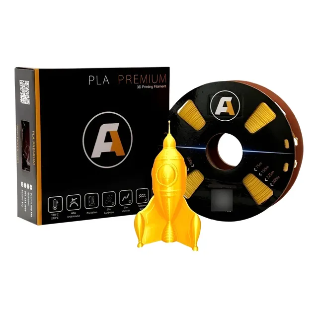 Filamento 3d 1kg Silk Seda 24k Dorado Pla Premium Faomic
