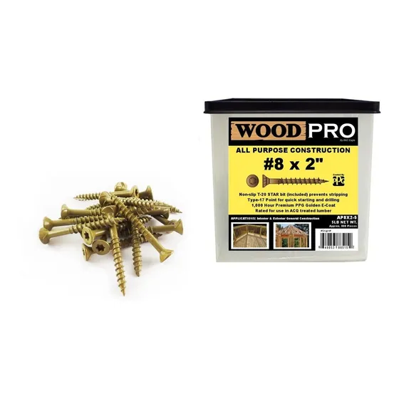 Woodpro Fasteners Apx- Tornillo Construccion Madera