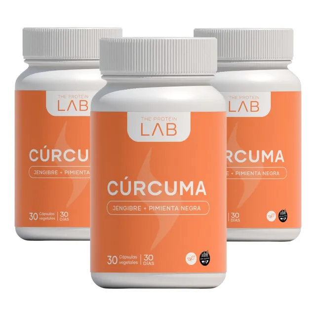 Cúrcuma, Jengibre Y Pimienta Negra 30 Cápsulas 3 Frascos