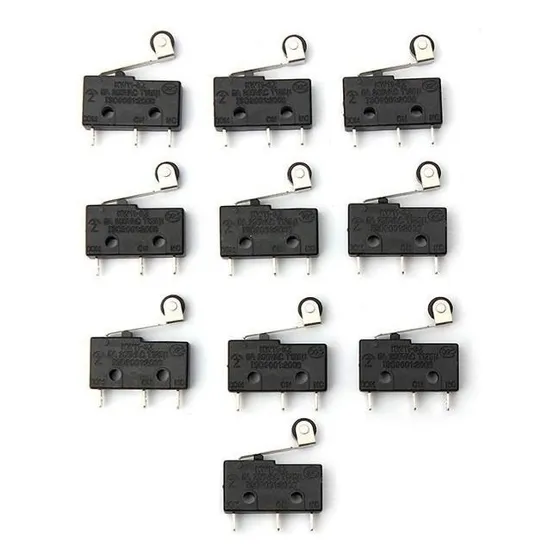 10 Peças Chave Micro Switch Fim De Curso Kw11-3z 5a Roldana