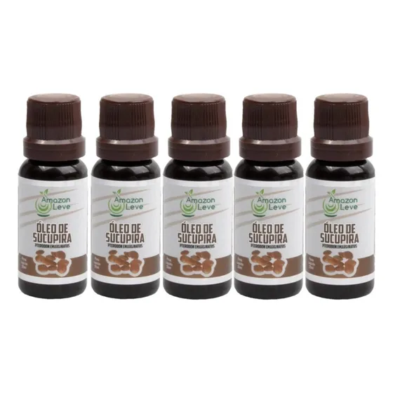 Kit 05 Óleos De Sucupira 20ml Cada Original Amazon Leve