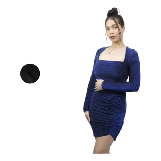 Vestido Americano Marca Iris Con Mangas Acurrugado