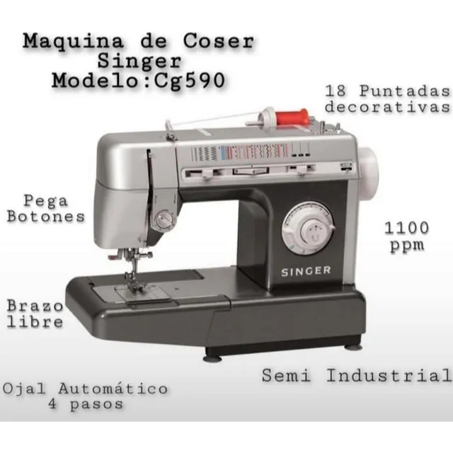 Maquina De Coser Singer Semi Industrial Cg 590