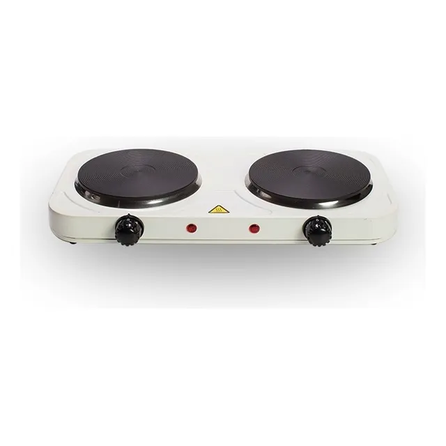 Cocina Eléctrica Portátil Doble Plato / Electronicaroca Color Blanco