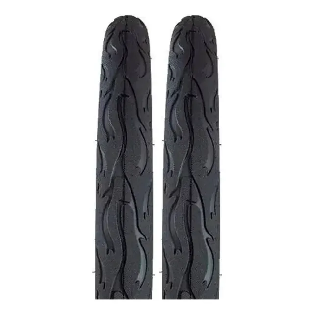 Par Pneu Bicicleta Arisun Flame Aro 26 X 2.125 Balão Slick Largo