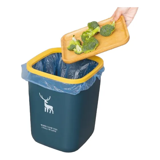 Papelera Plástica Con Sujetador Bolsas 10lts