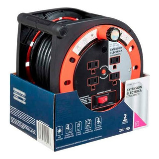 Extensión Electrica Con Carrete 12mts Marca Iusa Extensión Electrica Con Carrete 12mts Marca Iusa