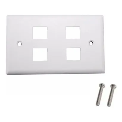 Faceplate Plano 4 Puerto Rj45 Rj11 Blanca Hnfp-b4-wh Howell