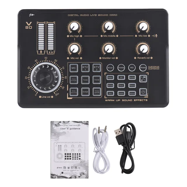 Tarjeta Sonido Y Tarjeta Podcast Bt Sound Mixer Para C