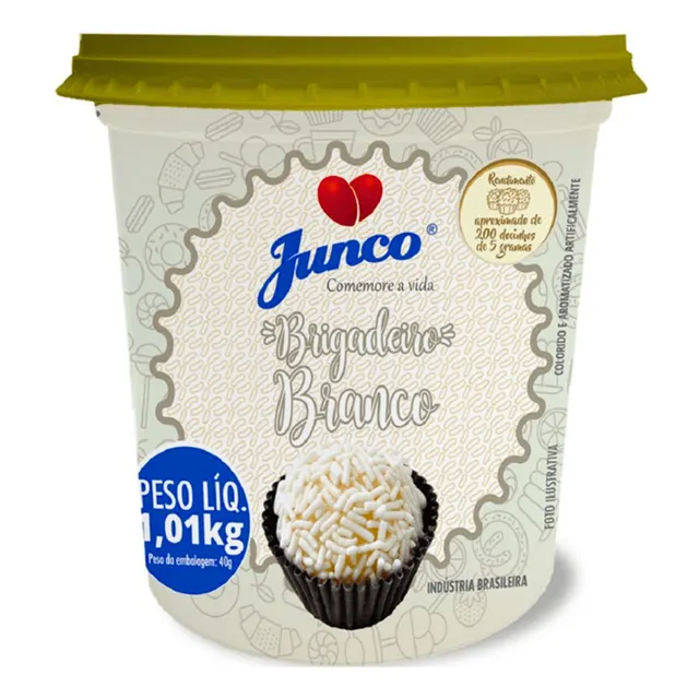 Brigadeiro Branco Pronto Para Enrolar Para Festas 1,01kg