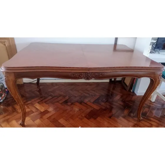 Mesa Madera Maciza Provenzal Antigua Marrón Marrón
