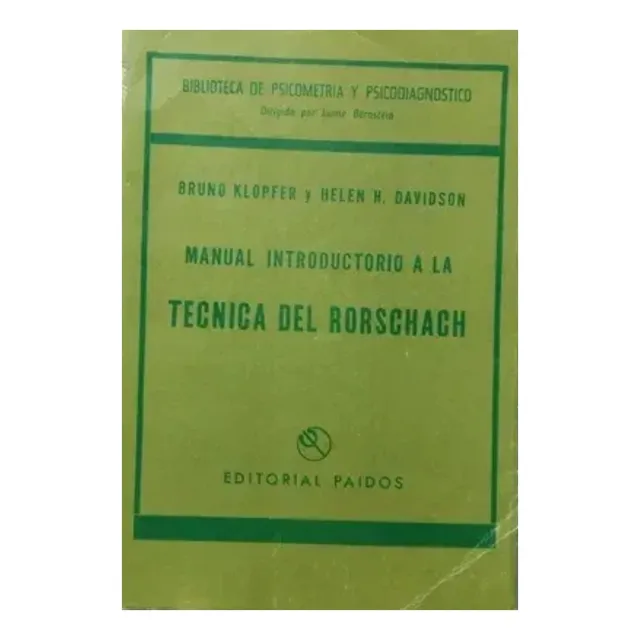 Manual Introductorio A La Tecnica Del Rorschach - Klopfer