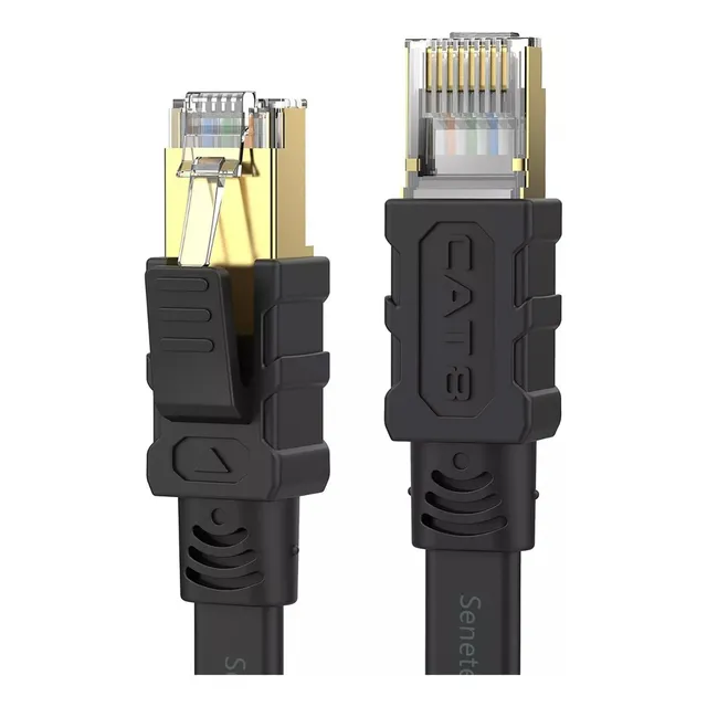 Cable Ethernet Cat8, Gllai Cable De Plano Con Conector Rj45 (sftp, Velocidad 40 Gbps, 2000 Mhz, Lan Cable Blindado) Para Módem, Enrutador, Pc, Mac, Laptop, Nintendo Switch, Ps3, Ps4, Ps5,xbox (20m)
