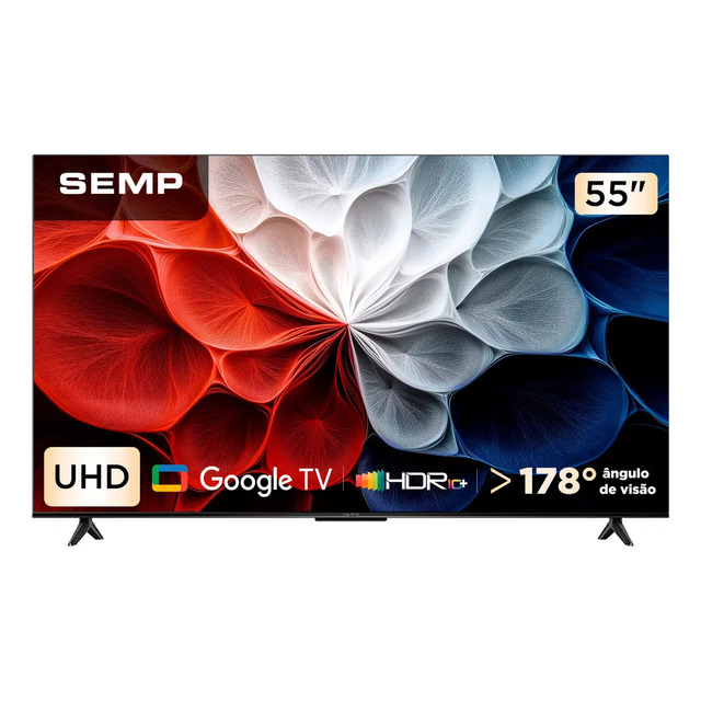 Smart Tv Semp 55 Led Hva 4k Android Wifi Bluetooth 3 Hdmi Google Tv 60hz Hdr10+ 55s62