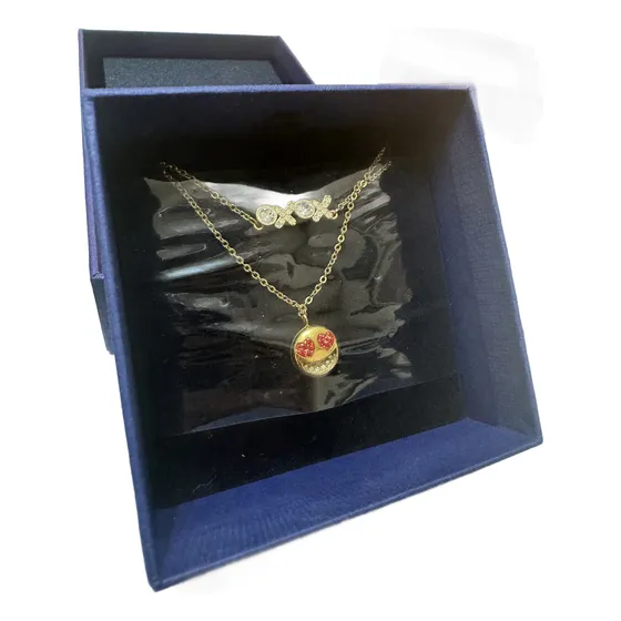 Swarovski Collar Doble Colgante Smile Original