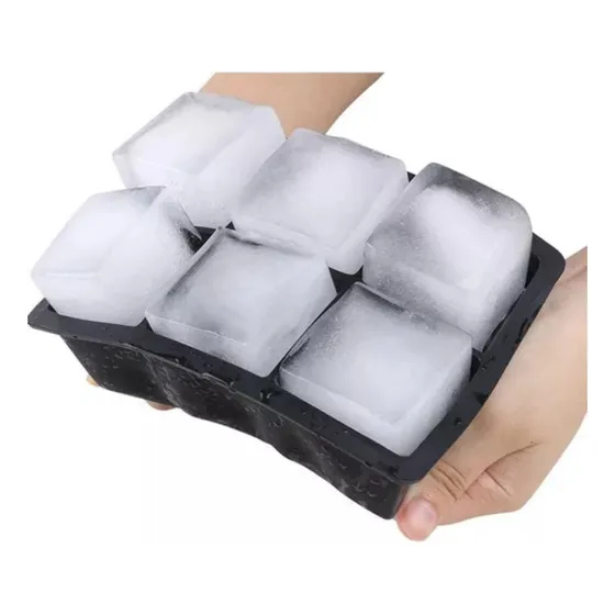 Cubetera Silicona Hielo Cuadrado Grande Molde Apto Horno