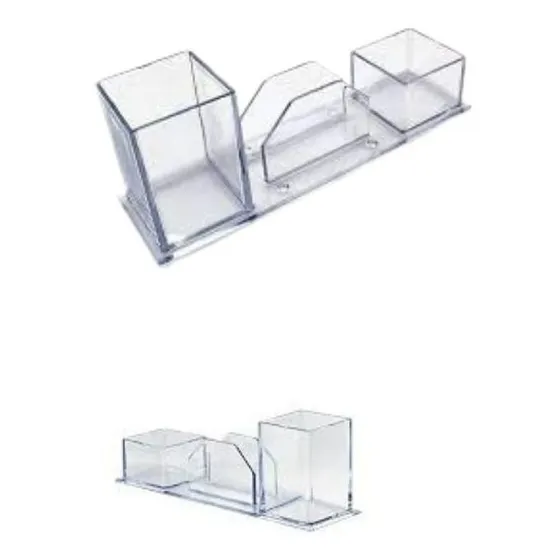 Porta Lapís, Caneta, Clips, Lembrete, Cristal, Novacril