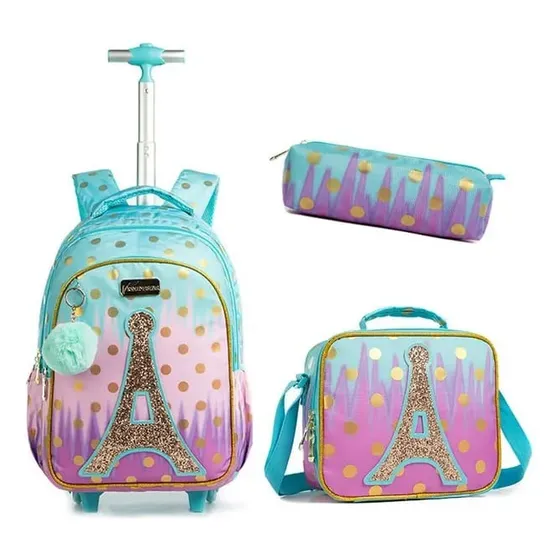 Maleta Lonchera Y Cartuchera Torre Eiffel París