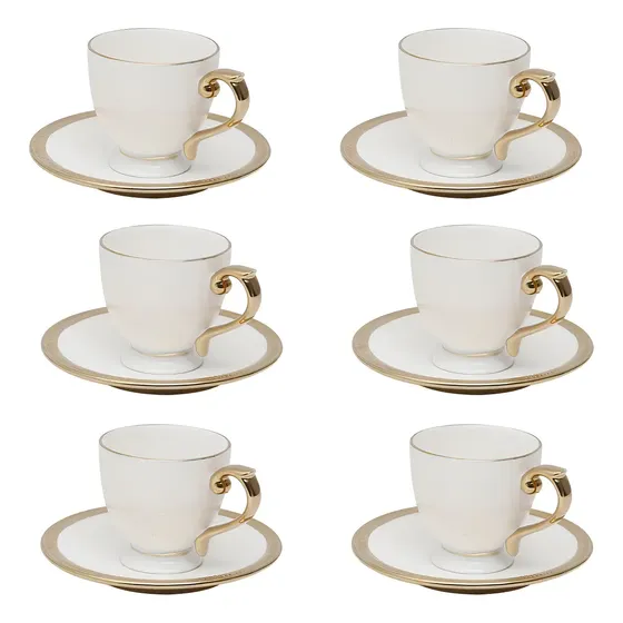 Jogo 6 Xícaras 90ml Para Café De Porcelana Paddy Wolff