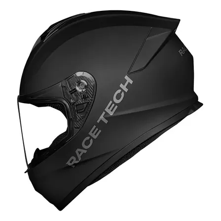 Capacete Race Tech Preto Fosco Fechado Leve Lançamento