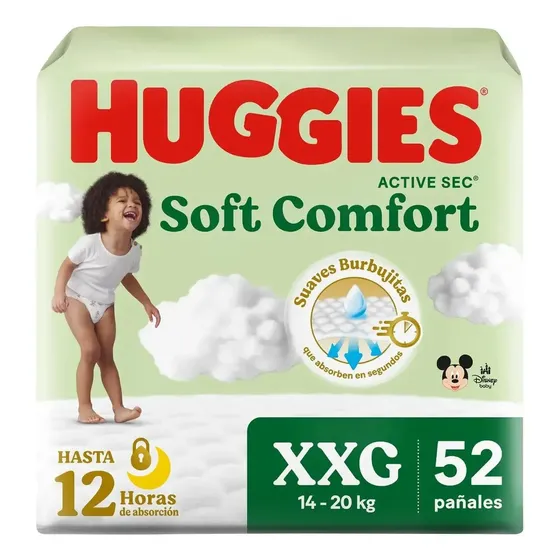 Pañales Huggies Soft Comfort 5/XXG 52 Un
