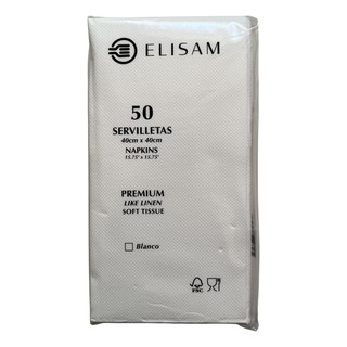 Servilletas Simil Tela Soft Tissue Blancas 40x40 Cm X50 Unid Servilletas Simil Tela Soft Tissue Blancas 40x40 Cm X50 Unid