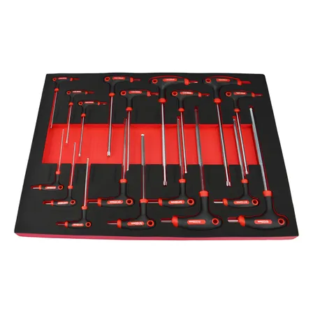 Jogo Chaves Torx Hexagonal 18 Peças Aço Cr-v C/ Berço Eva