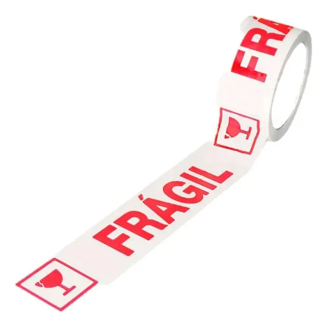 Cinta De Embalaje Impresas Fragil 200 Yardas - Pack 6