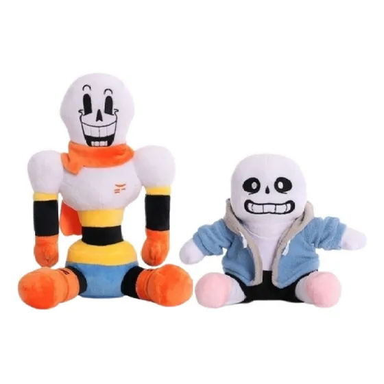 2 Piezas De Undertale Papyrus Sans Muñeco Peluche Juguete Re
