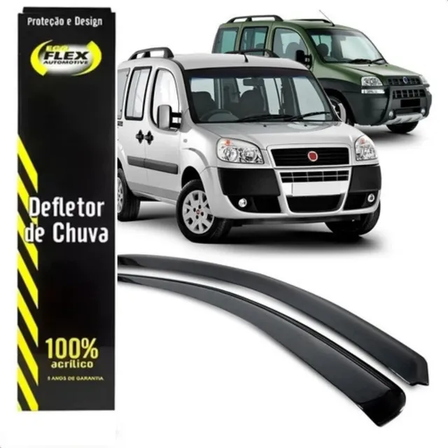 Calha De Chuva Fiat Doblo 2001 A 2020 2 Porta Ecoflex 60009a