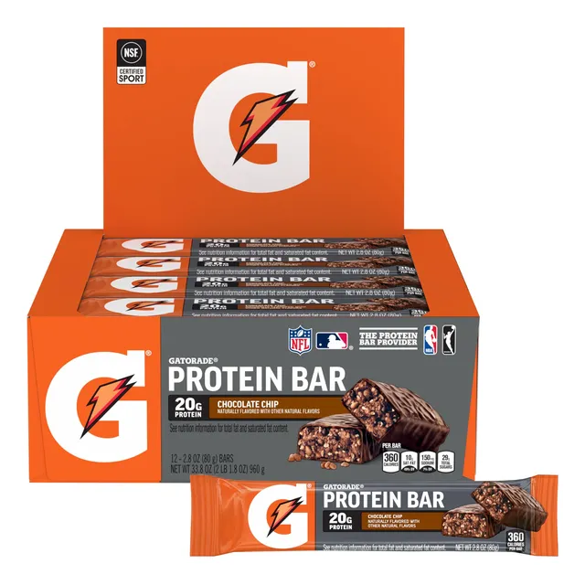 Barra De Proteína Gatorade Chocolate Chip 20g Protein
