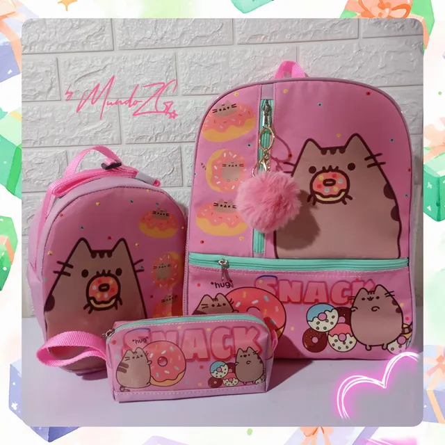 Mochilaset Morral Lonchera Cartuchera Pusheen Gata