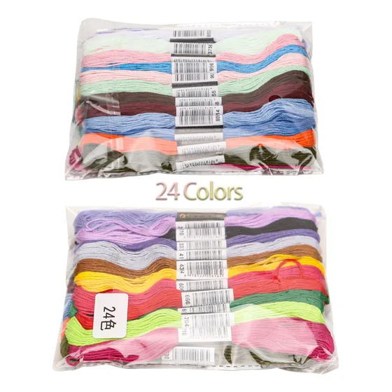 Hilo De Bordar Duradero De Algodón Y Poliéster, 447 Colores